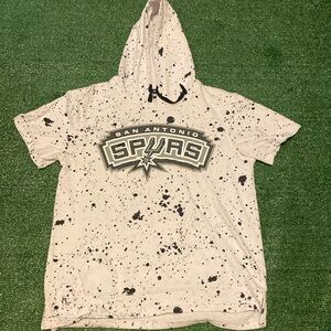 NBA Spurs Team Hoodie Short Sleeve (MEDIUM)